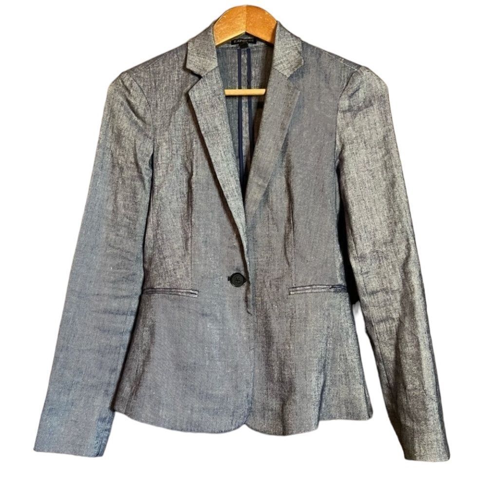Express  linen blend  grey‎ blazer. Size 0